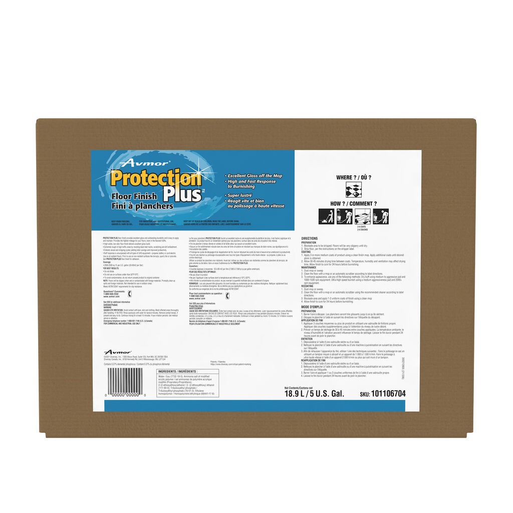 PROTECTION PLUS Floor Finish 1x5gl BIB, 5gal - Finition de sol